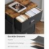 imageSONGMICS Dresser for Bedroom Storage Organizer Unit with 5 Fabric Drawers Chest of Drawers Steel Frame for Living Room Entryway Rustic Brown and Black ULTS215B01Rustic Brown  Black