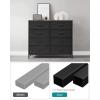 imageSONGMICS Dresser for Bedroom Storage Organizer Unit with 5 Fabric Drawers Chest of Drawers Steel Frame for Living Room Entryway Rustic Brown and Black ULTS215B01Rustic Brown  Black