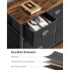 imageSONGMICS Dresser for Bedroom Storage Organizer Unit with 5 Fabric Drawers Chest of Drawers Steel Frame for Living Room Entryway Rustic Brown and Black ULTS215B01Rustic Brown  Black