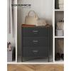 imageSONGMICS Dresser for Bedroom Storage Organizer Unit with 5 Fabric Drawers Chest of Drawers Steel Frame for Living Room Entryway Rustic Brown and Black ULTS215B01Rustic Brown  Black