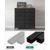 imageSONGMICS Dresser for Bedroom Storage Organizer Unit with 5 Fabric Drawers Chest of Drawers Steel Frame for Living Room Entryway Rustic Brown and Black ULTS215B01Rustic Brown  Black