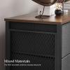 imageSONGMICS Dresser for Bedroom Storage Organizer Unit with 5 Fabric Drawers Chest of Drawers Steel Frame for Living Room Entryway Rustic Brown and Black ULTS215B01Rustic Brown  Black