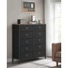 imageSONGMICS Dresser for Bedroom Storage Organizer Unit with 5 Fabric Drawers Chest of Drawers Steel Frame for Living Room Entryway Rustic Brown and Black ULTS215B01Rustic Brown  Black