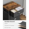 imageSONGMICS Dresser for Bedroom Storage Organizer Unit with 5 Fabric Drawers Chest of Drawers Steel Frame for Living Room Entryway Rustic Brown and Black ULTS215B01Rustic Brown  Black