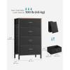 imageSONGMICS Dresser for Bedroom Storage Organizer Unit with 5 Fabric Drawers Chest of Drawers Steel Frame for Living Room Entryway Rustic Brown and Black ULTS215B01Rustic Brown  Black