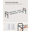 imageSONGMICS Expandable Shoe Rack 2 Tier Shoe Rack Shelf Adjustable Shoe Organizer Storage for 15 Pairs of Shoes Metal Free Standing Shoe Racks for Closet Front Door Entryway Easy Assembly Ink BlackInk Black