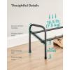 imageSONGMICS Expandable Shoe Rack 2 Tier Shoe Rack Shelf Adjustable Shoe Organizer Storage for 15 Pairs of Shoes Metal Free Standing Shoe Racks for Closet Front Door Entryway Easy Assembly Ink BlackInk Black