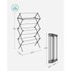 imageSONGMICS Foldable Clothes Drying Rack Laundry Drying Rack Clothes Airer Steel Frame 146 x 366 x 532 Inches Easy Assembly Indoor Outdoor Use Pearl White ULLR771W01Gray