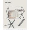 imageSONGMICS Foldable Clothes Drying Rack Laundry Drying Rack Clothes Airer Steel Frame 146 x 366 x 532 Inches Easy Assembly Indoor Outdoor Use Pearl White ULLR771W01Gray