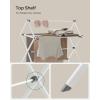 imageSONGMICS Foldable Clothes Drying Rack Laundry Drying Rack Clothes Airer Steel Frame 146 x 366 x 532 Inches Easy Assembly Indoor Outdoor Use Pearl White ULLR771W01White