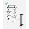 imageSONGMICS Foldable Clothes Drying Rack Laundry Drying Rack Clothes Airer Steel Frame 146 x 366 x 532 Inches Easy Assembly Indoor Outdoor Use Pearl White ULLR771W01Black