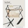 imageSONGMICS Foldable Clothes Drying Rack Laundry Drying Rack Clothes Airer Steel Frame 146 x 366 x 532 Inches Easy Assembly Indoor Outdoor Use Pearl White ULLR771W01Black