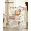 imageSONGMICS Foldable Clothes Drying Rack Laundry Drying Rack Clothes Airer Steel Frame 146 x 366 x 532 Inches Easy Assembly Indoor Outdoor Use Pearl White ULLR771W01White