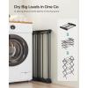 imageSONGMICS Foldable Clothes Drying Rack Laundry Drying Rack Clothes Airer Steel Frame 146 x 366 x 532 Inches Easy Assembly Indoor Outdoor Use Pearl White ULLR771W01Black