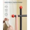 imageSONGMICS HOME DoubleRod Clothes Rack Clothing Rack on Wheels Portable Garment Rack with 2 Clothes Hanging Rails Fabric Shelf and Storage Bag MatchstickShaped Hooks Ink Black UHSR171B01Single Rod