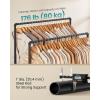 imageSONGMICS HeavyDuty Clothes Rack DoubleRod Clothing Rack for Hanging Clothes Industrial Garment Rack on Wheels Metal Frame 2 Casters with Brakes Commercial Display Black UHSR60BDouble Rod