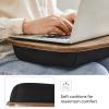 imageSONGMICS Lap Desk Bed Tray Laptop Table with Handle Cushion 126 x 157 x 31 Inches Rustic Brown ULLD109B01