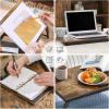 imageSONGMICS Laptop Desk Bed Sofa Breakfast Tray Adjustable Tilt Top RightLeft Handed Adjustable Folding Legs Drawer Rustic Dark Brown ULLD110B01