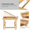 imageSONGMICS Laptop Desk for Bed or Sofa with Tilting Top Breakfast Serving Tray with Folding Legs Fits up to 156 Inches Screen 24269 x 137 x 88126 Inches Rustic Brown ULLD105B01Natural