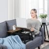imageSONGMICS Laptop Desk for Bed or Sofa with Tilting Top Breakfast Serving Tray with Folding Legs Fits up to 156 Inches Screen 24269 x 137 x 88126 Inches Rustic Brown ULLD105B01Rustic Brown