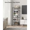 imageSONGMICS Narrow Shoe Rack Sturdy 8 Tier Metal Tall Shoe Rack Shelf Slim Shoe Storage Organizer for Closet Entryway Small Spaces Vertical Shoe Stand Tower for 18 Pairs Shoes Easy Assembly BlackBlack
