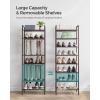 imageSONGMICS Narrow Shoe Rack Sturdy 8 Tier Metal Tall Shoe Rack Shelf Slim Shoe Storage Organizer for Closet Entryway Small Spaces Vertical Shoe Stand Tower for 18 Pairs Shoes Easy Assembly BlackBronze