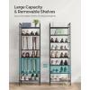 imageSONGMICS Narrow Shoe Rack Sturdy 8 Tier Metal Tall Shoe Rack Shelf Slim Shoe Storage Organizer for Closet Entryway Small Spaces Vertical Shoe Stand Tower for 18 Pairs Shoes Easy Assembly BlackBlack