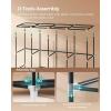 imageSONGMICS Portable Closet Wardrobe Closet Organizer with Cover 4 Hanging Rods and Shelves 4 Side Pockets 669 x 177 x 657 Inches Large Capacity for Bedroom Living Room Ink Black URYG094B02Ink Black