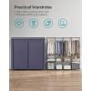 imageSONGMICS Portable Closet Wardrobe Closet Organizer with Cover 4 Hanging Rods and Shelves 4 Side Pockets 669 x 177 x 657 Inches Large Capacity for Bedroom Living Room Ink Black URYG094B02Dark Blue