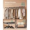 imageSONGMICS Portable Closet Wardrobe Closet Organizer with Cover 4 Hanging Rods and Shelves 4 Side Pockets 669 x 177 x 657 Inches Large Capacity for Bedroom Living Room Ink Black URYG094B02Ink Black