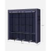 imageSONGMICS Portable Closet Wardrobe Closet Organizer with Cover 4 Hanging Rods and Shelves 4 Side Pockets 669 x 177 x 657 Inches Large Capacity for Bedroom Living Room Ink Black URYG094B02Dark Blue