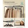 imageSONGMICS Portable Closet Wardrobe Closet Organizer with Cover 4 Hanging Rods and Shelves 4 Side Pockets 669 x 177 x 657 Inches Large Capacity for Bedroom Living Room Ink Black URYG094B02Ink Black