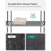 imageSONGMICS Portable Closet Wardrobe Closet Organizer with Cover 4 Hanging Rods and Shelves 4 Side Pockets 669 x 177 x 657 Inches Large Capacity for Bedroom Living Room Ink Black URYG094B02Grey
