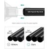 imageSONGMICS Portable Closet Wardrobe Closet Organizer with Cover 4 Hanging Rods and Shelves 4 Side Pockets 669 x 177 x 657 Inches Large Capacity for Bedroom Living Room Ink Black URYG094B02Grey