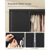 imageSONGMICS Portable Closet Wardrobe Closet Organizer with Cover 4 Hanging Rods and Shelves 4 Side Pockets 669 x 177 x 657 Inches Large Capacity for Bedroom Living Room Ink Black URYG094B02Ink Black