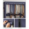 imageSONGMICS Portable Closet Wardrobe Closet Organizer with Cover 4 Hanging Rods and Shelves 4 Side Pockets 669 x 177 x 657 Inches Large Capacity for Bedroom Living Room Ink Black URYG094B02Dark Blue