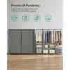 imageSONGMICS Portable Closet Wardrobe Closet Organizer with Cover 4 Hanging Rods and Shelves 4 Side Pockets 669 x 177 x 657 Inches Large Capacity for Bedroom Living Room Ink Black URYG094B02Sage Green