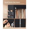 imageSONGMICS Portable Closet Wardrobe Closet Organizer with Cover 4 Hanging Rods and Shelves 4 Side Pockets 669 x 177 x 657 Inches Large Capacity for Bedroom Living Room Ink Black URYG094B02Ink Black