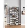 imageSONGMICS Shoe Rack 10 Tier Storage Organizer for up to 40 Pairs of Shoes and Boots Metal Frame and NonWoven Fabric Shelves Stackable for Entryway Bedroom Black ULSR210B02