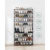imageSONGMICS Shoe Rack 10 Tier Storage Organizer for up to 40 Pairs of Shoes and Boots Metal Frame and NonWoven Fabric Shelves Stackable for Entryway Bedroom Black ULSR210B02