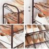 imageSONGMICS Stackable Shoe Rack 4 Tier Metal Shoes Rack Storage Shelf Holds up to 20 Pairs Shoes Adjustable Slanted Shelves Shoe Tower Organizer for Closet Entryway Small Spaces BlackBronze