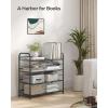 imageSONGMICS Stackable Shoe Rack 4 Tier Metal Shoes Rack Storage Shelf Holds up to 20 Pairs Shoes Adjustable Slanted Shelves Shoe Tower Organizer for Closet Entryway Small Spaces BlackGrey