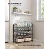 imageSONGMICS Stackable Shoe Rack 4 Tier Metal Shoes Rack Storage Shelf Holds up to 20 Pairs Shoes Adjustable Slanted Shelves Shoe Tower Organizer for Closet Entryway Small Spaces BlackBlack