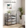 imageSONGMICS Stackable Shoe Rack 4 Tier Metal Shoes Rack Storage Shelf Holds up to 20 Pairs Shoes Adjustable Slanted Shelves Shoe Tower Organizer for Closet Entryway Small Spaces BlackBlack