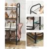imageSONGMICS Stackable Shoe Rack 4 Tier Metal Shoes Rack Storage Shelf Holds up to 20 Pairs Shoes Adjustable Slanted Shelves Shoe Tower Organizer for Closet Entryway Small Spaces BlackBlack