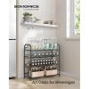 imageSONGMICS Stackable Shoe Rack 4 Tier Metal Shoes Rack Storage Shelf Holds up to 20 Pairs Shoes Adjustable Slanted Shelves Shoe Tower Organizer for Closet Entryway Small Spaces BlackGrey