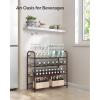 imageSONGMICS Stackable Shoe Rack 4 Tier Metal Shoes Rack Storage Shelf Holds up to 20 Pairs Shoes Adjustable Slanted Shelves Shoe Tower Organizer for Closet Entryway Small Spaces BlackBronze