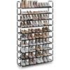 imageSONGMICS 10Tier Shoe Rack Shoe Storage for Hallway Closet Slim and SpaceSaving Metal Frame NonWoven Fabric Shelves Black ULSH11H