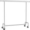 imageSONGMICS Clothes Rack with Wheels HeavyDuty Garment Rack with Extendable Hanging Rod 243 lb Load Capacity 177 x 63787 x 641 Inches ChromePlated Silver UHSR176E01Silver