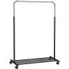imageSONGMICS Perchero Burro con Ruedas Perchero de Ropa 405 x 91 x 158 cm Estante de Malla Densa 2 Frenos Estructura de Acero Plata y Negro MHSR025E01